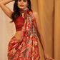 Cream Silk Blend Woven Zari Design Ethnic Motifs Saree with Unstitched Blouse - Hiral Fashion | Swadesiicart