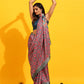 Red Silk Blend Woven Zari Design Geomatric Saree with Unstitched Blouse - Hiral Fashion | Swadesiicart