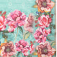 Turquoise Cotton Blend Digital Print Floral Saree with Unstitched Blouse - Hiral Fashion | Swadesiicart