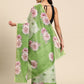 Olive Cotton Blend Digital Print Floral Saree with Unstitched Blouse - Hiral Fashion | Swadesiicart