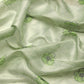 Olive Cotton Blend Digital Print Floral Saree with Unstitched Blouse - Hiral Fashion | Swadesiicart