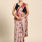 Peach Cotton Blend Digital Print Floral Saree with Unstitched Blouse - Hiral Fashion | Swadesiicart