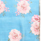 Turquoise Cotton Blend Digital Print Floral Saree with Unstitched Blouse - Hiral Fashion | Swadesiicart
