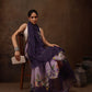 Lavender Cotton Blend Digital Print Floral Saree with Unstitched Blouse - Hiral Fashion | Swadesiicart