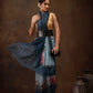Turquoise Cotton Blend Digital Print Floral Saree with Unstitched Blouse - Hiral Fashion | Swadesiicart