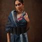 Turquoise Cotton Blend Digital Print Floral Saree with Unstitched Blouse - Hiral Fashion | Swadesiicart