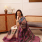 Hiral Fashion Beige Banarasi Silk Cotton Floral Digital Print Saree | Swadesiicart