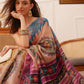 Hiral Fashion Beige Banarasi Silk Cotton Floral Digital Print Saree | Swadesiicart