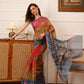 Hiral Fashion Mustard Banarasi Silk Cotton Floral Digital Print Saree | Swadesiicart