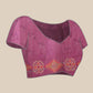 Hiral Fashion Purple Banarasi Silk Cotton Floral Digital Print Saree | Swadesiicart