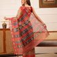 Hiral Fashion Red Banarasi Silk Cotton Floral Digital Print Saree | Swadesiicart