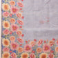 Hiral Fashion Blue Banarasi Silk Cotton Floral Digital Print Saree | Swadesiicart