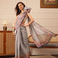 Hiral Fashion Grey Banarasi Silk Cotton Floral Digital Print Saree | Swadesiicart