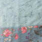 Hiral Fashion Blue Banarasi Cotton Silk Floral Digital Printed Saree | Swadesiicart