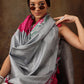 Pink Silk Blend Digital Print Striped Saree with Unstitched Blouse - Hiral Fashion | Swadesiicart