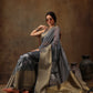 Gray Munga Silk Digital Print Floral Saree with Unstitched Blouse - Hiral Fashion | Swadesiicart