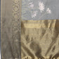 Gray Munga Silk Digital Print Floral Saree with Unstitched Blouse - Hiral Fashion | Swadesiicart