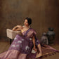 Lavender Munga Silk Digital Print Floral Saree with Unstitched Blouse - Hiral Fashion | Swadesiicart