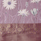 Lavender Munga Silk Digital Print Floral Saree with Unstitched Blouse - Hiral Fashion | Swadesiicart