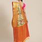 Multicolor Art Silk Digital Print Floral Saree with Unstitched Blouse - Hiral Fashion | Swadesiicart