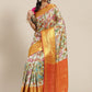 Multicolor Art Silk Digital Print Floral Saree with Unstitched Blouse - Hiral Fashion | Swadesiicart