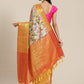 Multicolor Art Silk Digital Print Floral Saree with Unstitched Blouse - Hiral Fashion | Swadesiicart