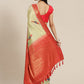Green Art Silk Printed Abstract Saree with Unstitched Blouse - Hiral Fashion | Swadesiicart
