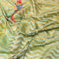 Green Art Silk Printed Abstract Saree with Unstitched Blouse - Hiral Fashion | Swadesiicart