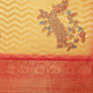 Yellow Art Silk Printed Abstract Saree with Unstitched Blouse - Hiral Fashion | Swadesiicart