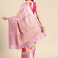 Lavender Tissue Silk Digital Print Floral Saree with Unstitched Blouse - Hiral Fashion | Swadesiicart