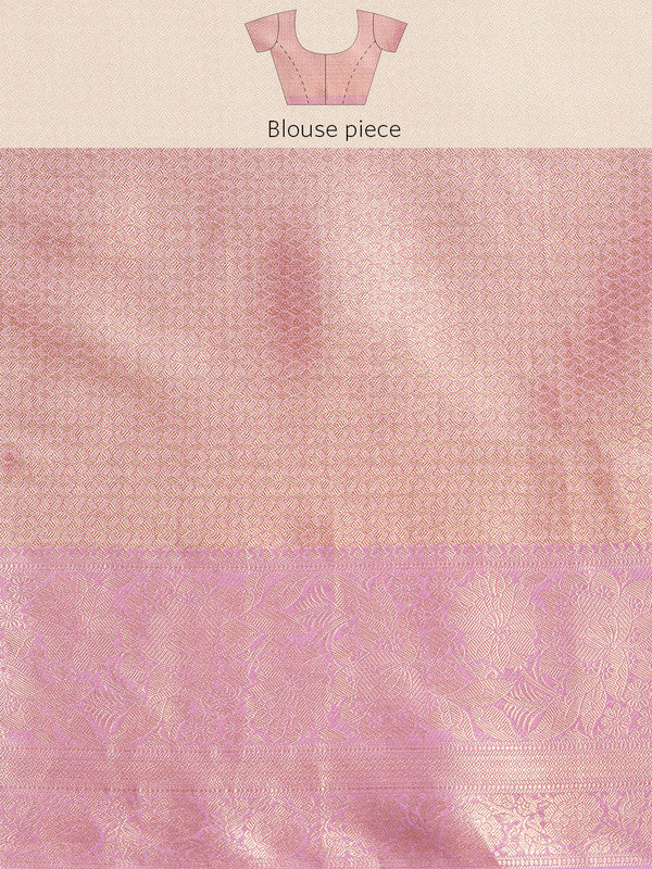 Lavender Tissue Silk Digital Print Floral Saree with Unstitched Blouse - Hiral Fashion | Swadesiicart