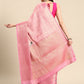 Pink Tissue Silk Digital Print Floral Saree with Unstitched Blouse - Hiral Fashion | Swadesiicart