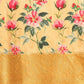 Yellow Tissue Silk Digital Print Floral Saree with Unstitched Blouse - Hiral Fashion | Swadesiicart