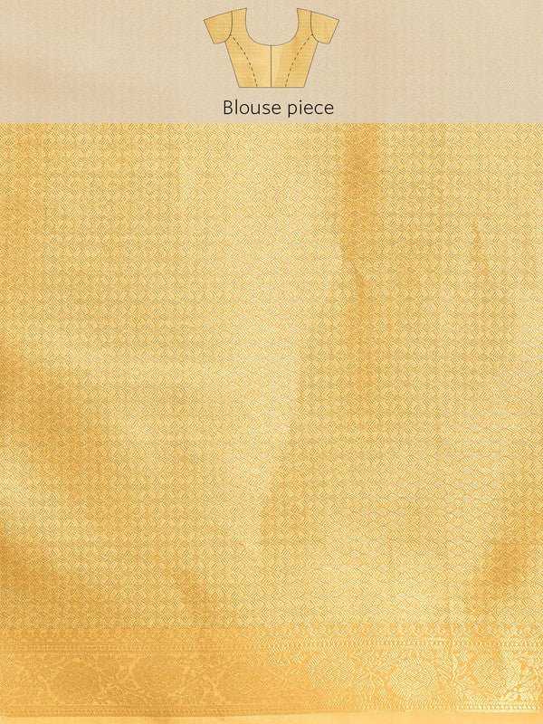 Yellow Tissue Silk Digital Print Floral Saree with Unstitched Blouse - Hiral Fashion | Swadesiicart