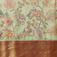 Hiral Fashion Green Banarasi Muga Silk Pichwai Digital Printed Saree | Swadesiicart