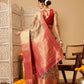 Hiral Fashion Peach Banarasi Muga Silk Pichwai Digital Printed Saree | Swadesiicart