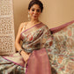 Hiral Fashion Teal Banarasi Muga Silk Pichwai Digital Printed Saree | Swadesiicart