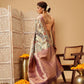 Hiral Fashion Teal Banarasi Muga Silk Pichwai Digital Printed Saree | Swadesiicart