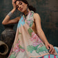 Blue Cotton Blend Digital Print Animal Print Saree with Unstitched Blouse - Hiral Fashion | Swadesiicart