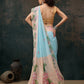 Blue Cotton Blend Digital Print Animal Print Saree with Unstitched Blouse - Hiral Fashion | Swadesiicart