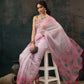 Light Pink Cotton Blend Digital Print Animal Print Saree with Unstitched Blouse - Hiral Fashion | Swadesiicart