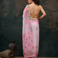 Light Pink Cotton Blend Digital Print Animal Print Saree with Unstitched Blouse - Hiral Fashion | Swadesiicart