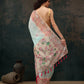 Turquoise Cotton Blend Digital Print Animal Print Saree with Unstitched Blouse - Hiral Fashion | Swadesiicart