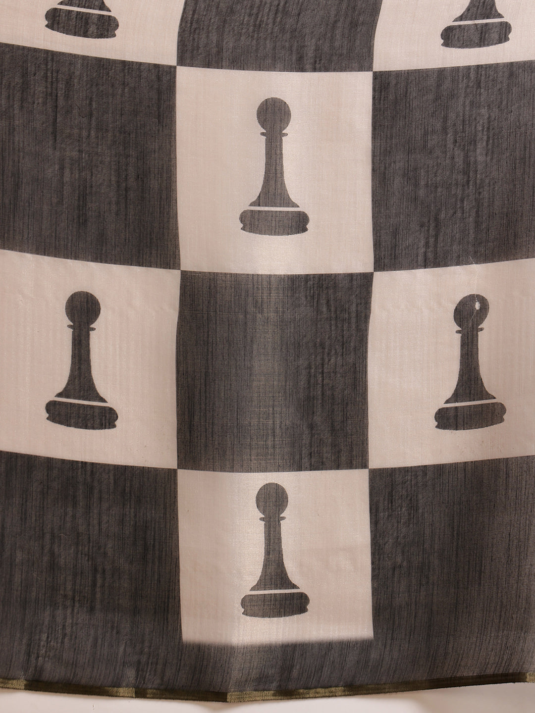 Hiral Fashion Black Chanderi Cotton Blend Abstract Digital Printed Saree | Swadesiicart