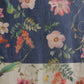 Hiral Fashion Blue Chanderi Cotton Blend Floral Digital Printed Saree | Swadesiicart