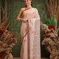 Hiral Fashion Peach Chanderi Cotton Blend Floral Digital Printed Saree | Swadesiicart