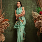 Hiral Fashion Green Chanderi Cotton Blend Abstract Digital Printed Saree | Swadesiicart