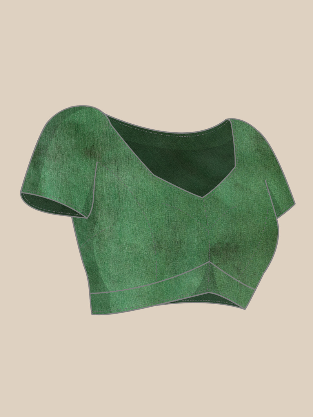 Hiral Fashion Green Chanderi Cotton Blend Abstract Digital Printed Saree | Swadesiicart