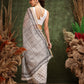 Hiral Fashion White Chanderi Cotton Blend Floral Digital Printed Saree | Swadesiicart