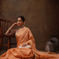 Peach Cotton Woven Zari Design Floral Saree with Unstitched Blouse - Hiral Fashion | Swadesiicart